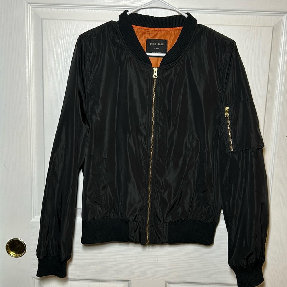 Love Tree Bomber jacket black